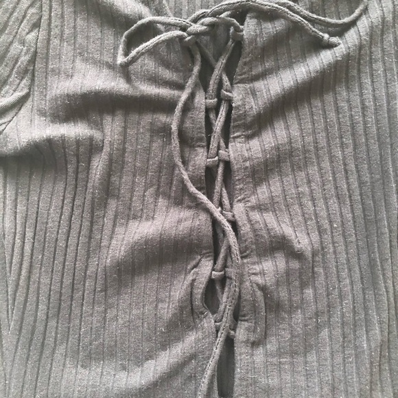 AQUA Ribbed Lace-Up Bodysuit - 100% Exclusive - Picture 13 of 14